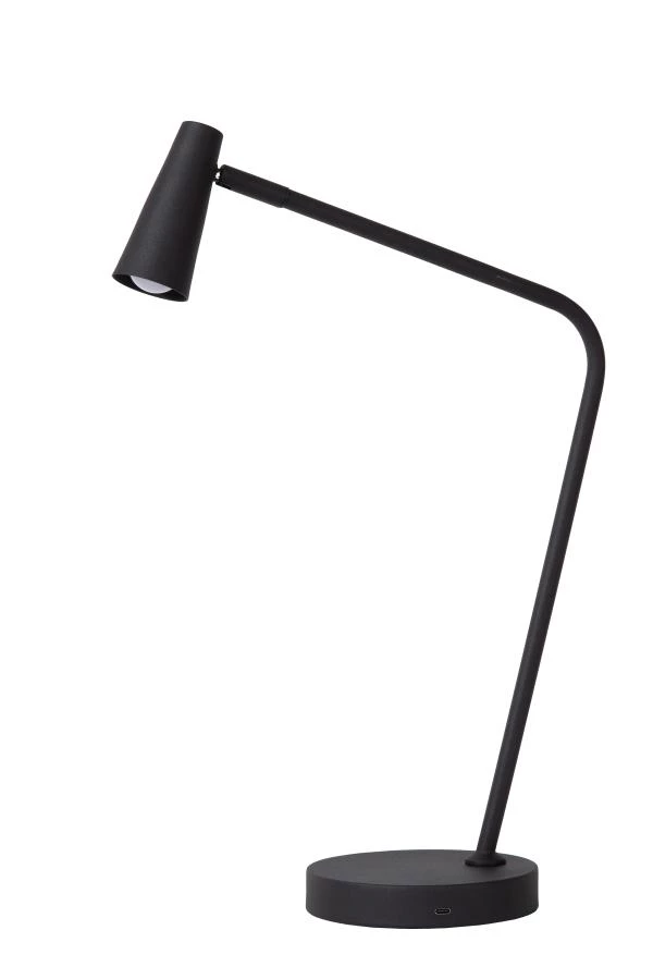 Lucide STIRLING - wiederaufladbare Tischlampe - Akku/Batterie - LED Dim. - 1x3W 2700K - 3 StepDim - Schwarz - UIT